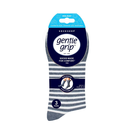6 Pack Men's Non Elastic Loose Top Patterned Socks