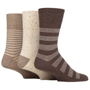 6 Pack Men's Non Elastic Loose Top Patterned Socks