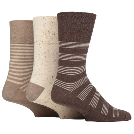 6 Pack Men's Non Elastic Loose Top Patterned Socks