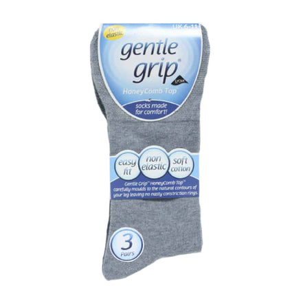 6 Pack Men's Loose Top Plain Coloured Cotton Socks