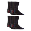12 Pairs Mens Gentle Grip Loose Top Socks | Extra Wide Non Elastic Socks
