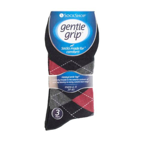6 Pack Men's Non Elastic Patterned Bigfoot Cotton Socks 12-14 UK