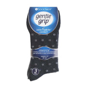 6 Pack Men's Non Elastic Square Patterned Cotton Socks for Poor Circulation