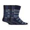 6 Pack Men's Non Elastic Stripe Patterned Cotton Socks