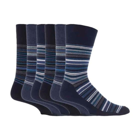 6 Pack Men's Non Elastic Patterned Bigfoot Cotton Socks 12-14 UK