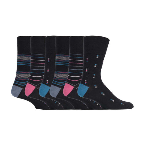 6 Pack Men's Non Elastic Honeycomb Cotton Socks