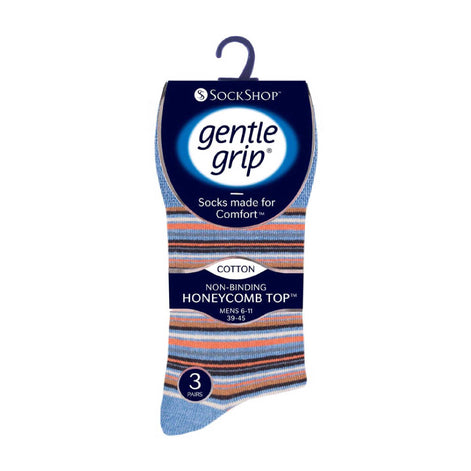 6 Pack Men's Non Elastic Honeycomb Cotton Socks