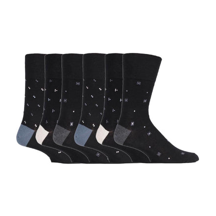 6 Pack Men's Non Elastic Honeycomb Cotton Socks