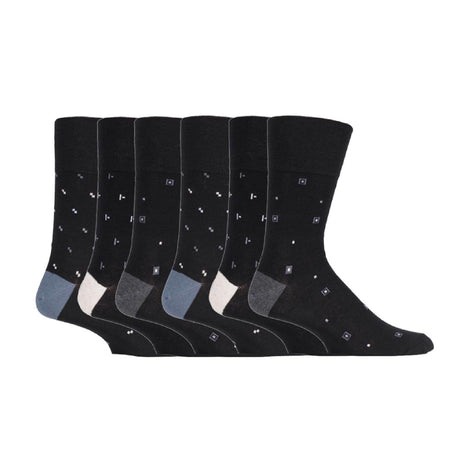 6 Pack Men's Non Elastic Honeycomb Cotton Socks