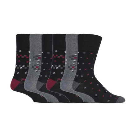 6 Pack Men's Non Elastic Honeycomb Cotton Socks
