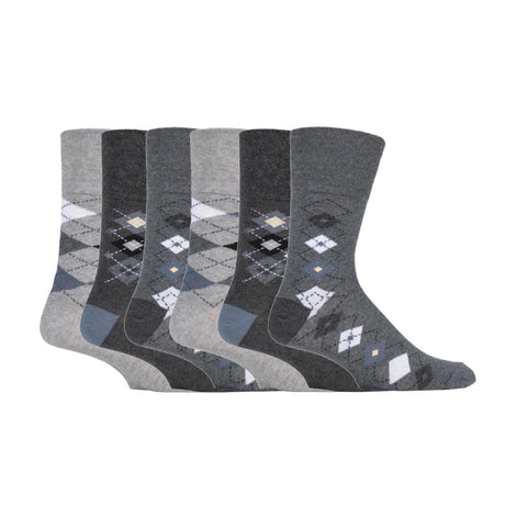 6 Pack Men's Non Elastic Honeycomb Cotton Socks