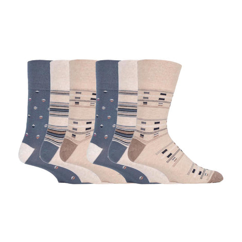 6 Pack Men's Non Elastic Honeycomb Cotton Socks