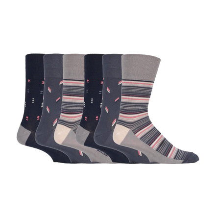 6 Pack Men's Non Elastic Honeycomb Cotton Socks