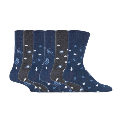 6 Pack Men's Non Elastic Honeycomb Cotton Socks