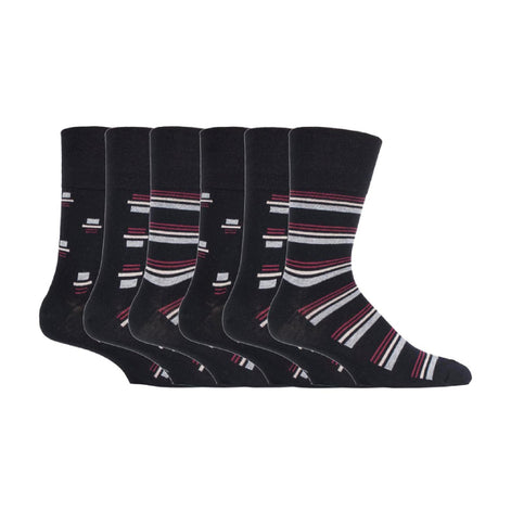 6 Pack Men's Non Elastic Honeycomb Cotton Socks