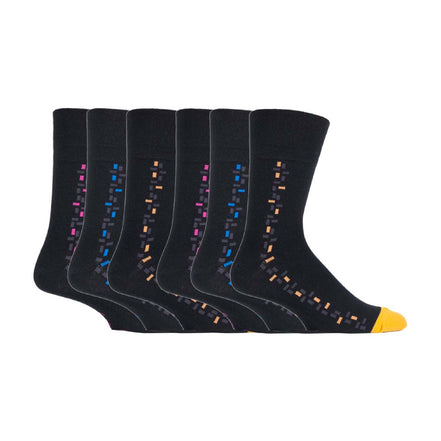 6 Pack Men's Non Elastic Honeycomb Cotton Socks