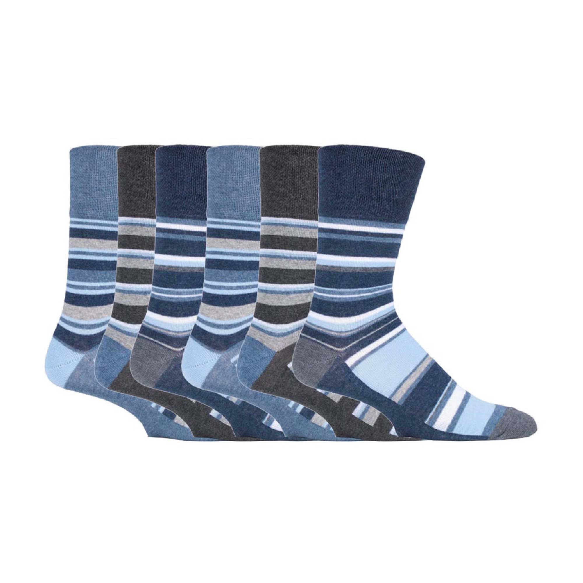 6 Pack Men's Non Elastic Honeycomb Cotton Socks