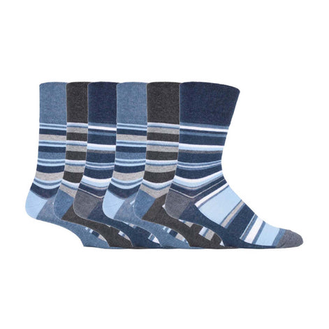 6 Pack Men's Non Elastic Honeycomb Cotton Socks