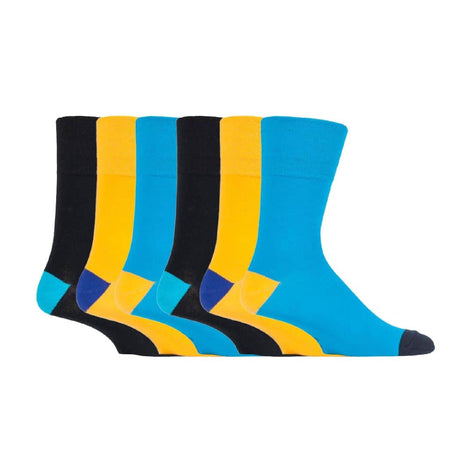 6 Pack Men's Non Elastic Loose Top Patterned Socks