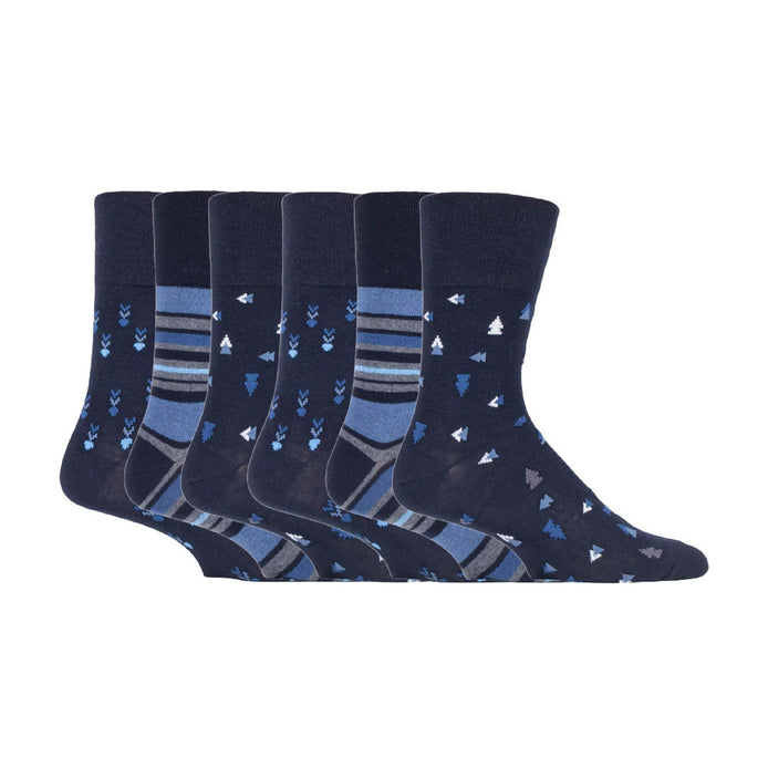 6 Pack Men's Non Elastic Honeycomb Cotton Socks