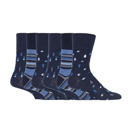 6 Pack Men's Non Elastic Honeycomb Cotton Socks
