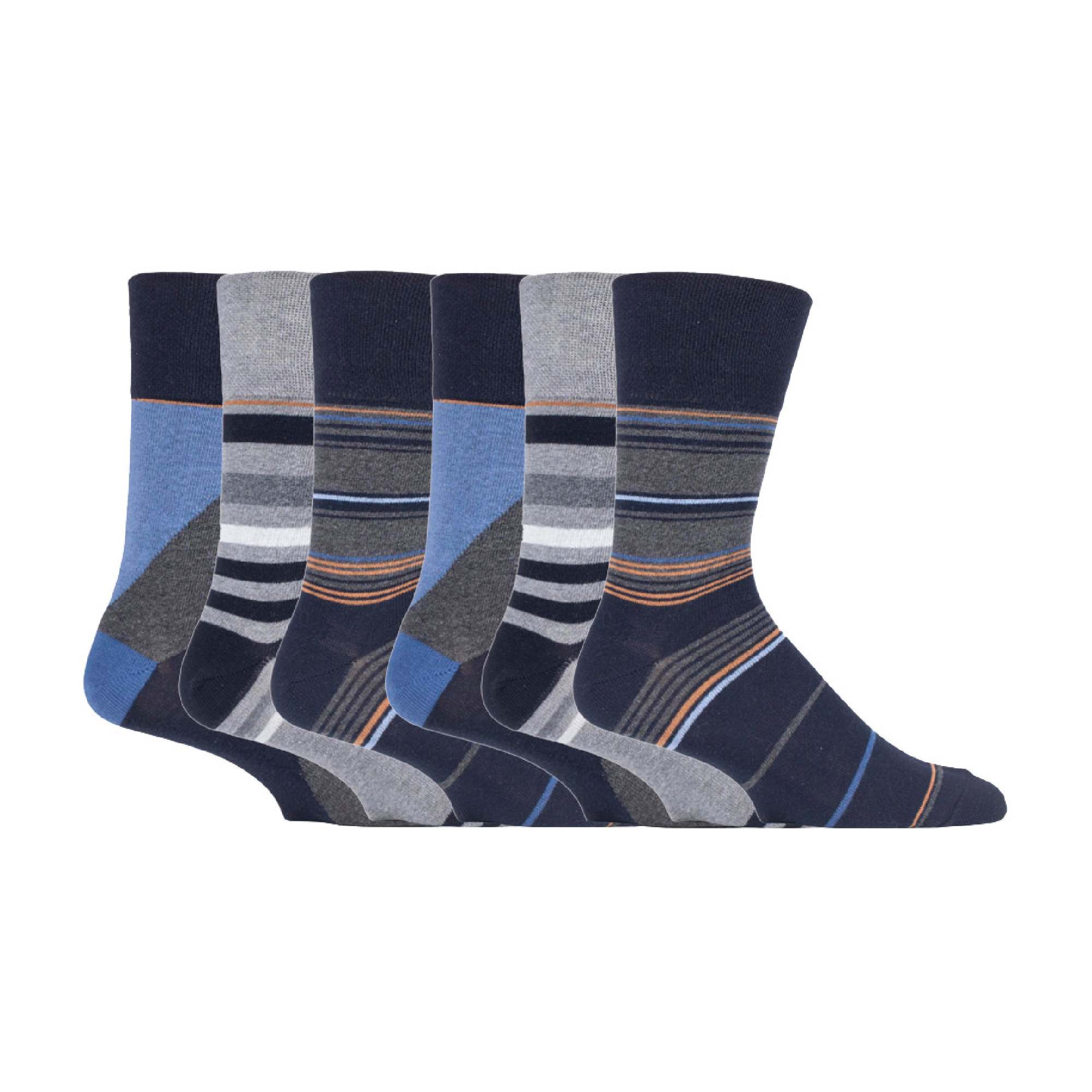 6 Pack Men's Non Elastic Honeycomb Cotton Socks