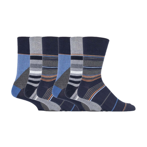 6 Pack Men's Non Elastic Honeycomb Cotton Socks
