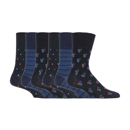6 Pack Men's Non Elastic Honeycomb Cotton Socks