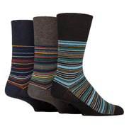 6 Pack Men's Non Elastic Loose Top Patterned Socks