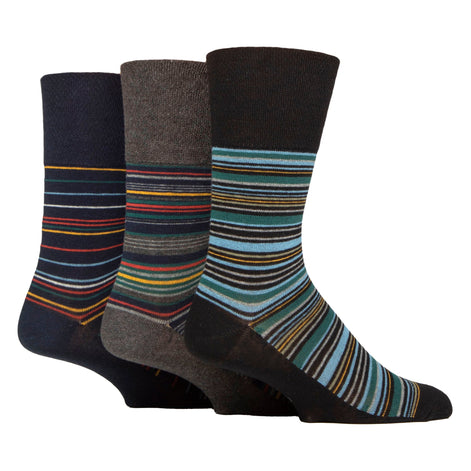 6 Pack Men's Non Elastic Loose Top Patterned Socks