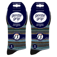 6 Pack Men's Non Elastic Loose Top Patterned Socks