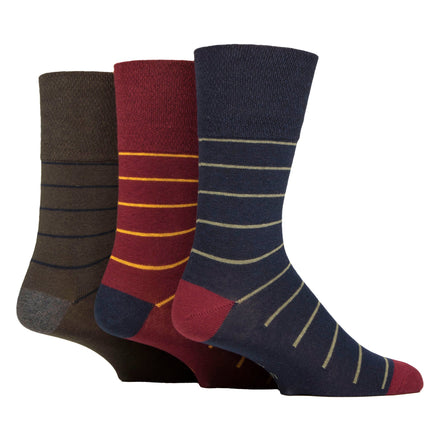 6 Pack Men's Non Elastic Loose Top Patterned Socks