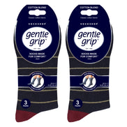 6 Pack Men's Non Elastic Loose Top Patterned Socks