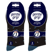 6 Pack Men's Non Elastic Loose Top Patterned Socks