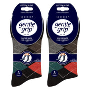 6 Pack Men's Non Elastic Loose Top Patterned Socks