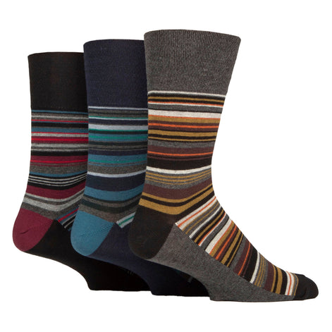 12 Pairs Mens Cotton Socks | Patterned Soft Non-Binding Everyday Socks