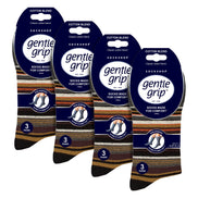 12 Pairs Mens Cotton Socks | Patterned Soft Non-Binding Everyday Socks