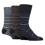 12 Pairs Mens Cotton Socks | Patterned Soft Non-Binding Everyday Socks