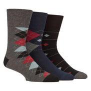 12 Pairs Mens Cotton Socks | Patterned Soft Non-Binding Everyday Socks