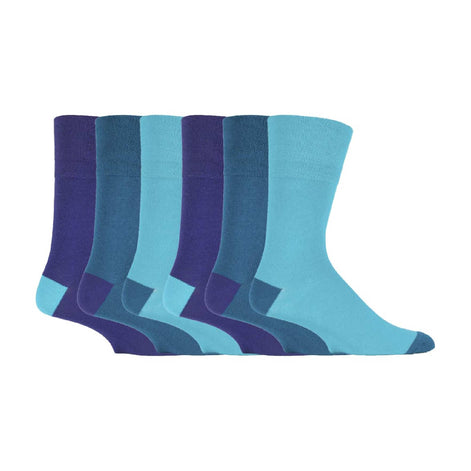 6 Pack Men's Bright Coloured Non Elastic Cotton Socks