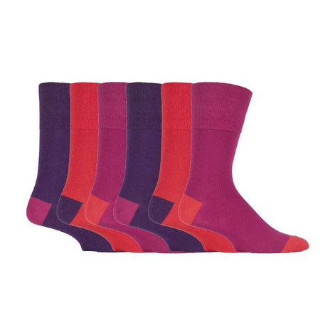 6 Pack Men's Bright Coloured Non Elastic Cotton Socks