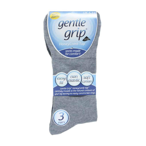 6 Pack Men's Loose Top Plain Coloured Cotton Socks