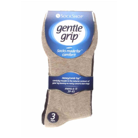 6 Pack Men's Loose Top Plain Coloured Cotton Socks