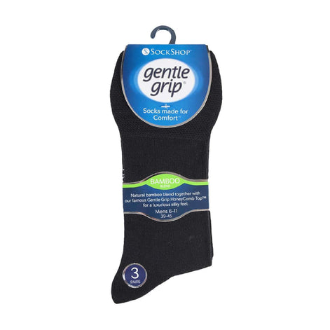6 Pack Men's Non Elastic Loose Top Bamboo Socks