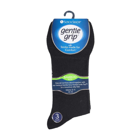 6 Pack Men's Non Elastic Loose Top Bamboo Socks