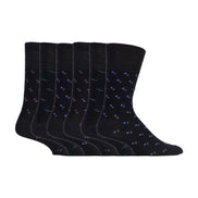 6 Pack Men's Non Elastic Loose Top Bamboo Socks