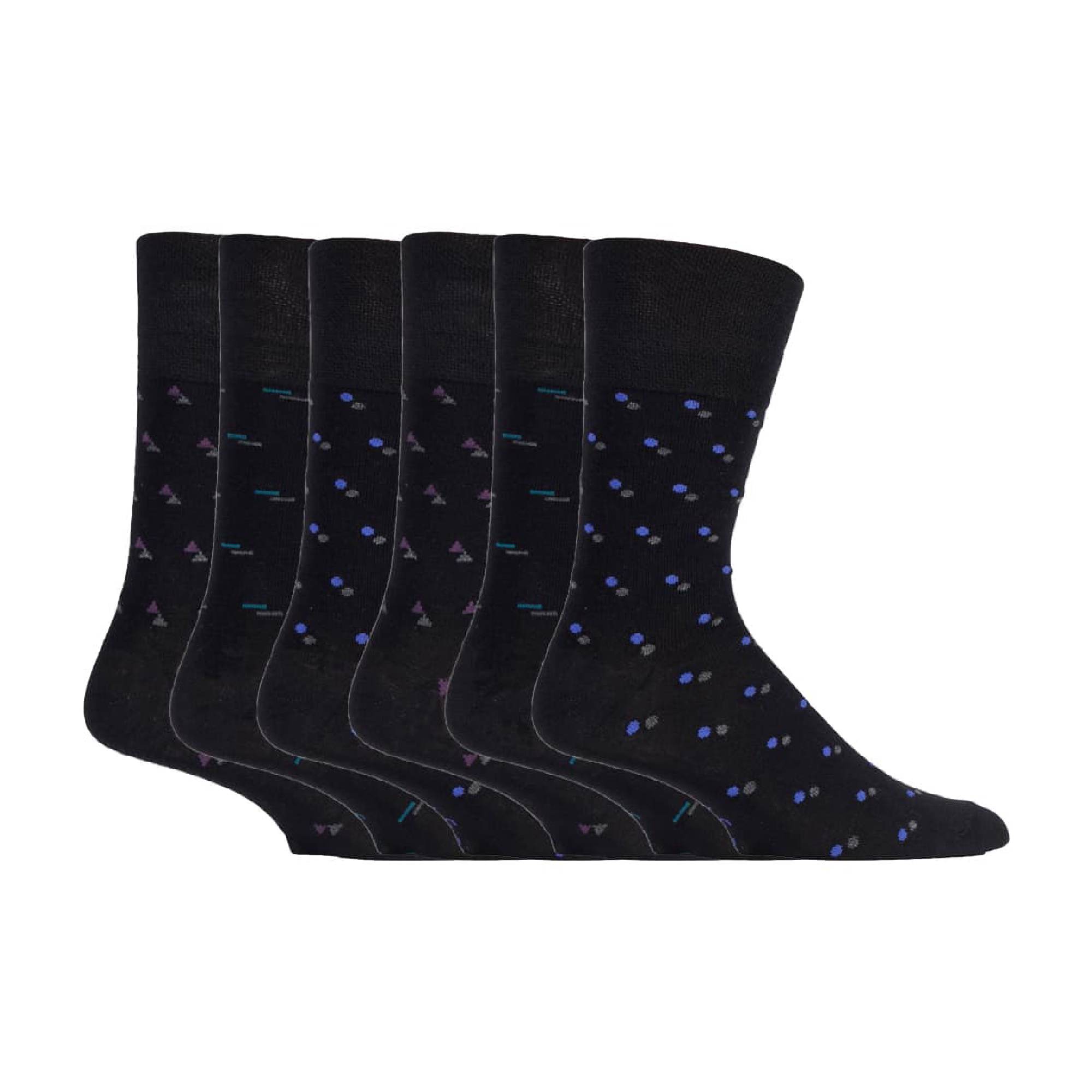 6 Pack Men's Non Elastic Loose Top Bamboo Socks