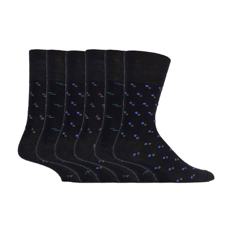 6 Pack Men's Non Elastic Loose Top Bamboo Socks