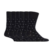 6 Pack Men's Non Elastic Loose Top Bamboo Socks