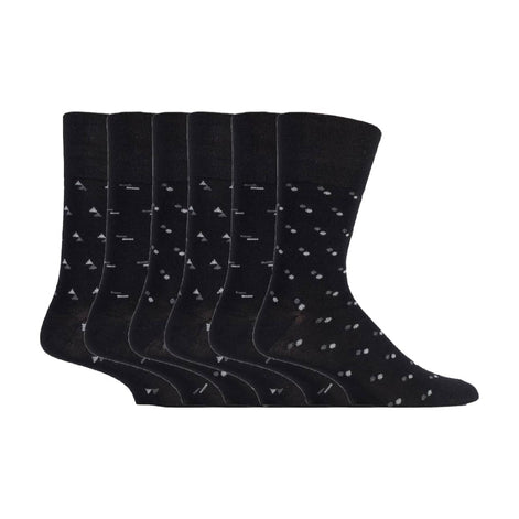 6 Pack Men's Non Elastic Loose Top Bamboo Socks